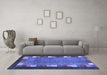 Machine Washable Abstract Blue Contemporary Rug in a Living Room, wshcon2968blu