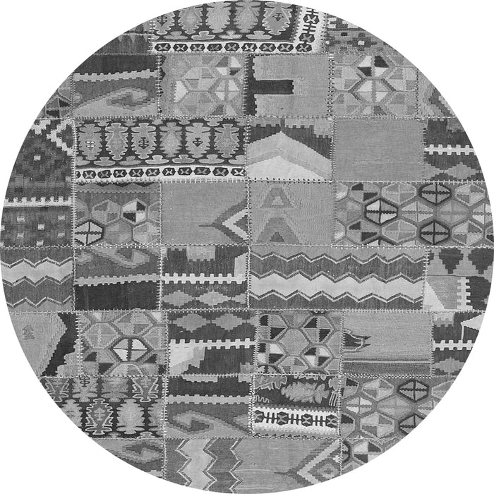 Square Patchwork Gray Transitional Rug, con2969gry