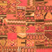 Serging Thickness of Patchwork Orange Transitional Rug, con2969org