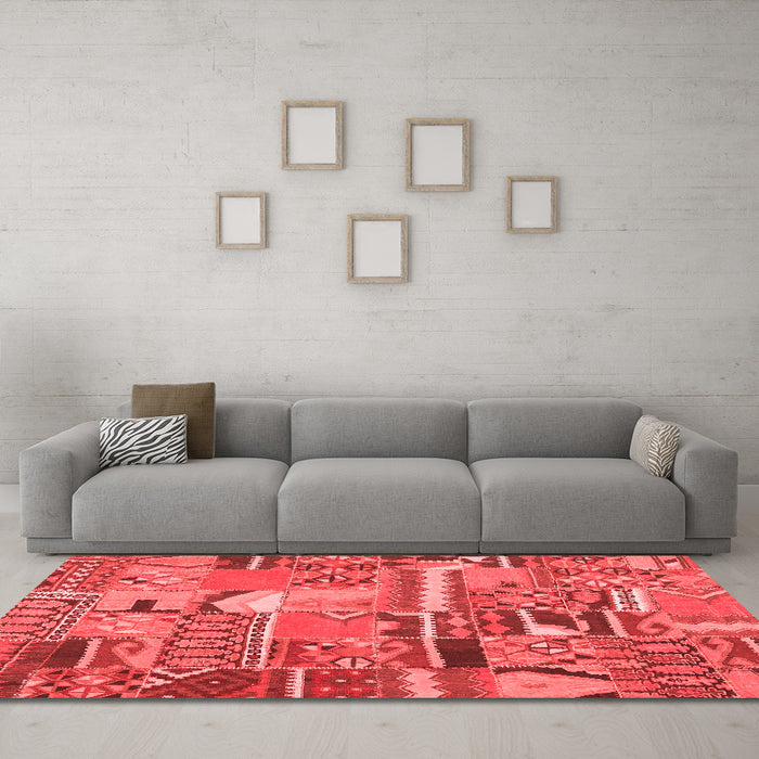 Transitional Red Washable Rugs