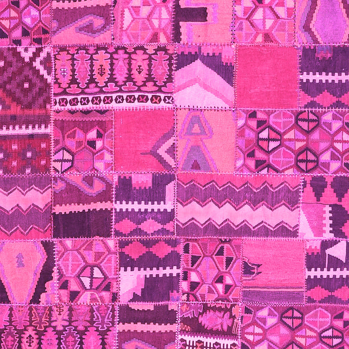 Patchwork Pink Transitional Rug, con2969pnk