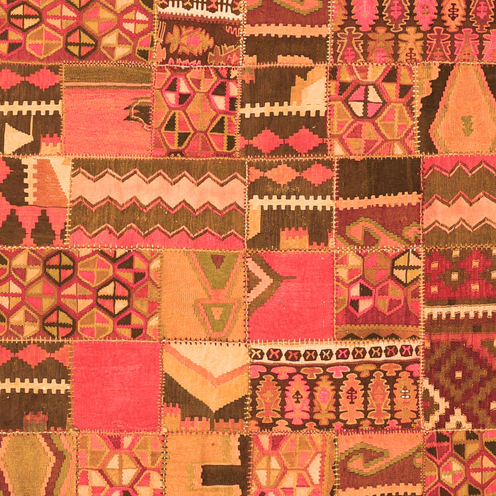 Patchwork Orange Transitional Rug, con2969org