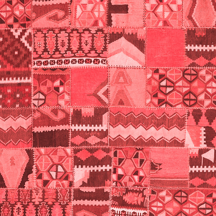 Patchwork Red Transitional Area Rugs