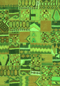 Patchwork Green Transitional Rug, con2969grn