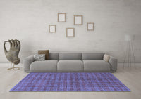 Machine Washable Abstract Blue Contemporary Rug, wshcon296blu