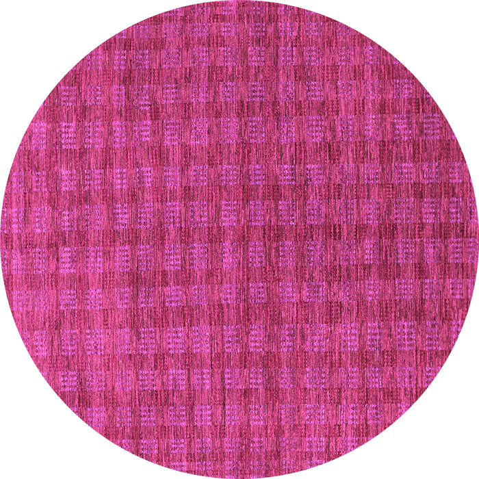 Round Abstract Pink Contemporary Rug, con296pnk