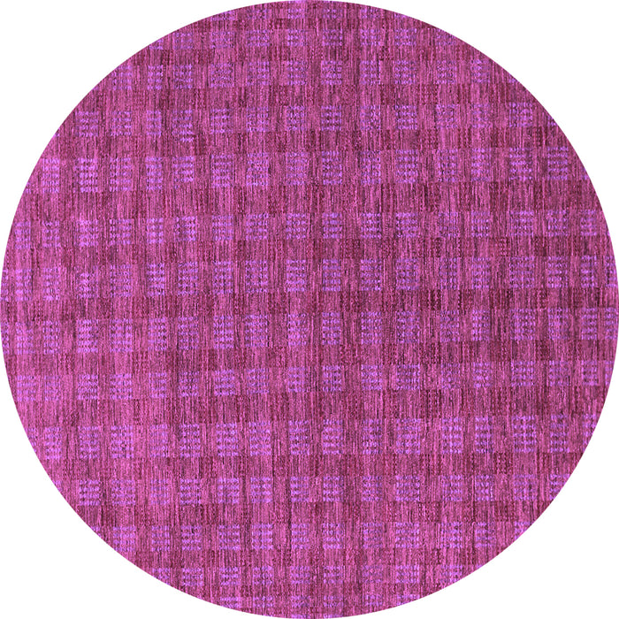 Round Abstract Purple Contemporary Rug, con296pur
