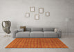 Machine Washable Abstract Orange Contemporary Area Rugs in a Living Room, wshcon296org