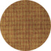 Round Machine Washable Abstract Brown Contemporary Rug, wshcon296brn