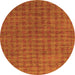 Square Abstract Orange Contemporary Rug, con296org