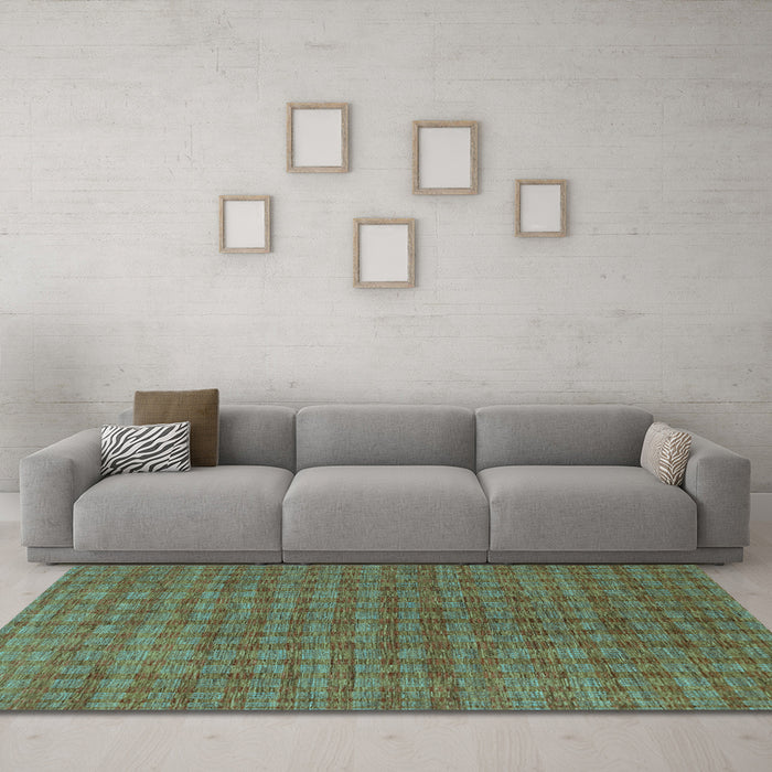 Machine Washable Abstract Light Blue Contemporary Rug in a Living Room, wshcon296lblu