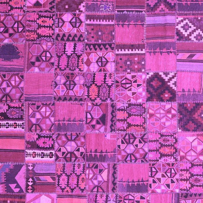 Machine Washable Patchwork Purple Transitional Area Rugs, wshcon2970pur
