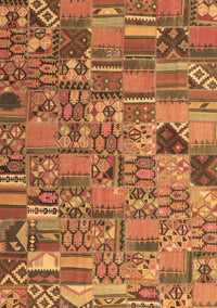 Patchwork Brown Transitional Rug, con2970brn