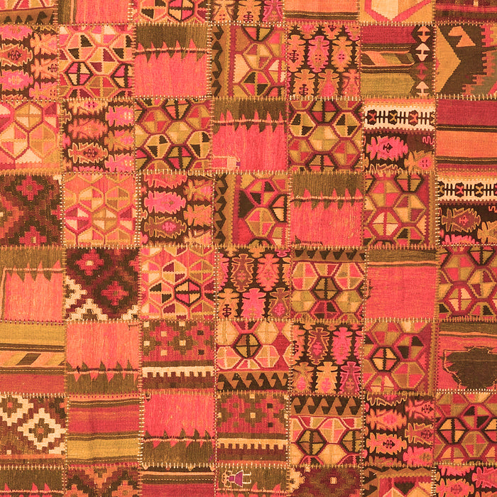 Serging Thickness of Machine Washable Patchwork Orange Transitional Area Rugs, wshcon2970org