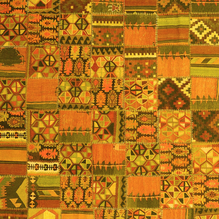 Patchwork Yellow Transitional Rug, con2970yw