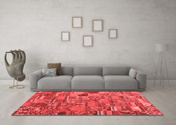 Transitional Red Washable Rugs