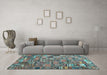 Machine Washable Patchwork Light Blue Transitional Rug in a Living Room, wshcon2970lblu