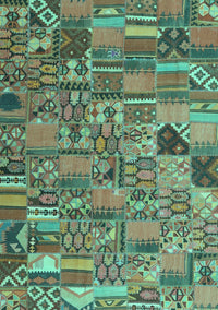 Patchwork Turquoise Transitional Rug, con2970turq