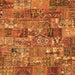 Serging Thickness of Abstract Orange Contemporary Rug, con2971org