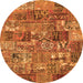 Machine Washable Abstract Orange Contemporary Area Rugs, wshcon2971org