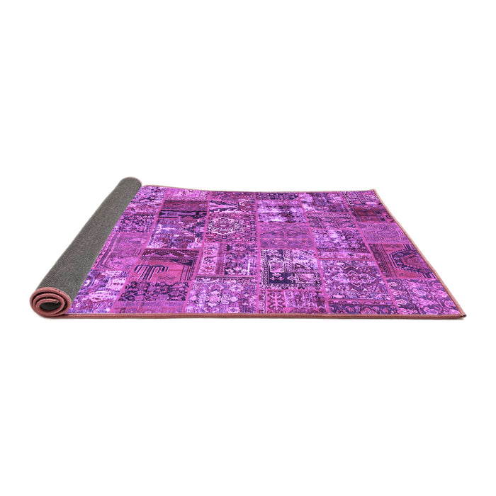 Sideview of Abstract Purple Contemporary Rug, con2971pur