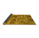 Sideview of Abstract Yellow Contemporary Rug, con2971yw