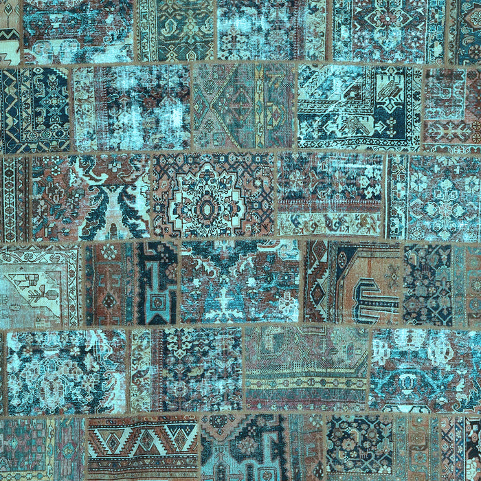 Abstract Light Blue Contemporary Rug, con2971lblu