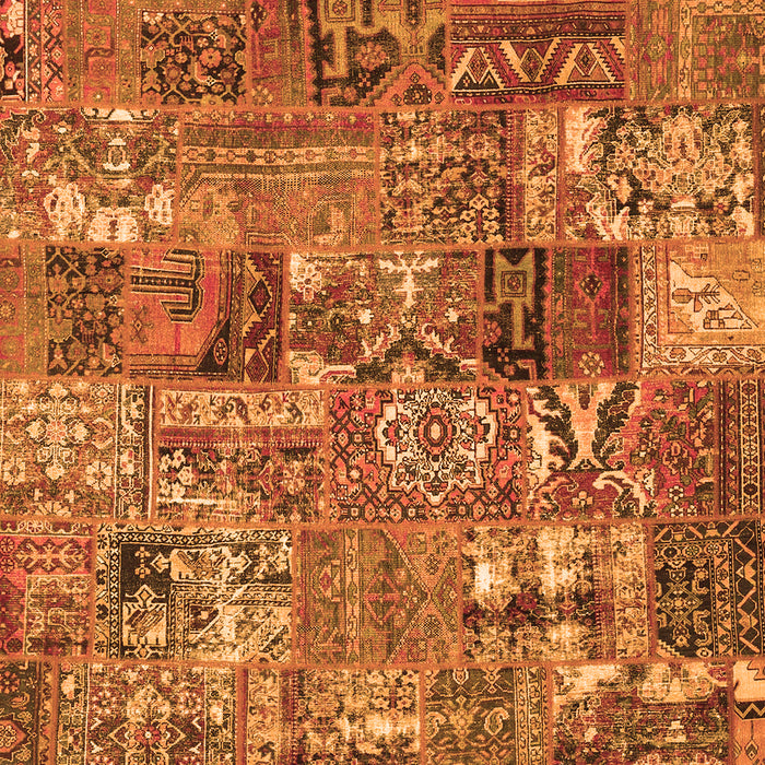 Abstract Orange Contemporary Rug, con2971org