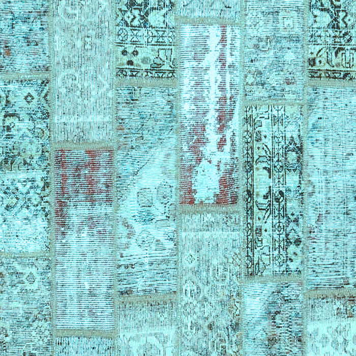 Patchwork Light Blue Transitional Rug, con2972lblu