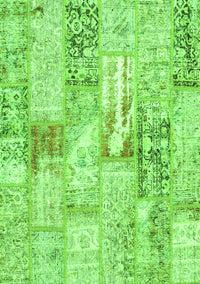 Patchwork Green Transitional Rug, con2972grn