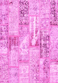 Patchwork Pink Transitional Rug, con2972pnk