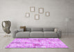 Machine Washable Patchwork Purple Transitional Area Rugs in a Living Room, wshcon2972pur