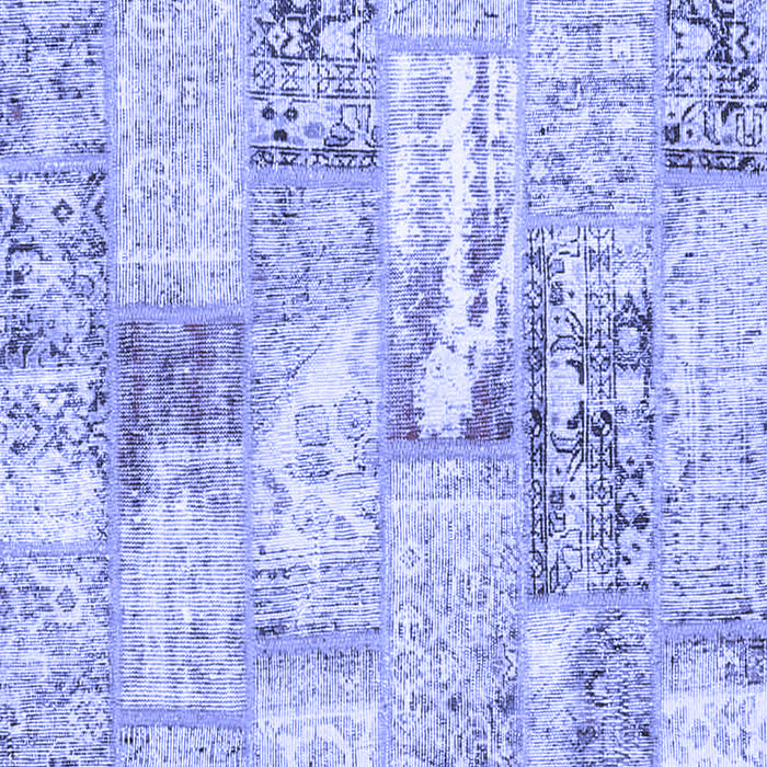 Patchwork Blue Transitional Rug, con2972blu