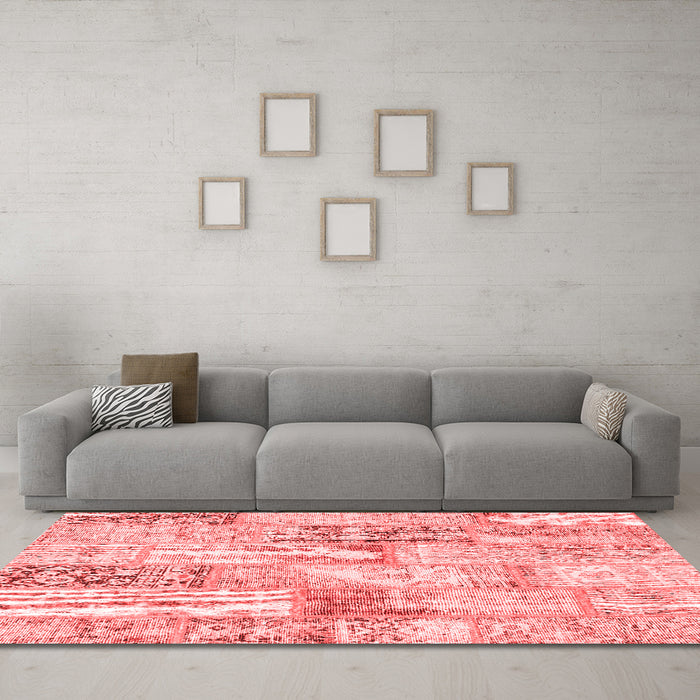 Transitional Red Washable Rugs