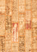Serging Thickness of Machine Washable Patchwork Orange Transitional Area Rugs, wshcon2972org