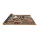 Thickness of Contemporary Reddish Brown Patchwork Rug, con2973