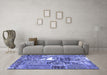 Machine Washable Patchwork Blue Transitional Rug in a Living Room, wshcon2973blu