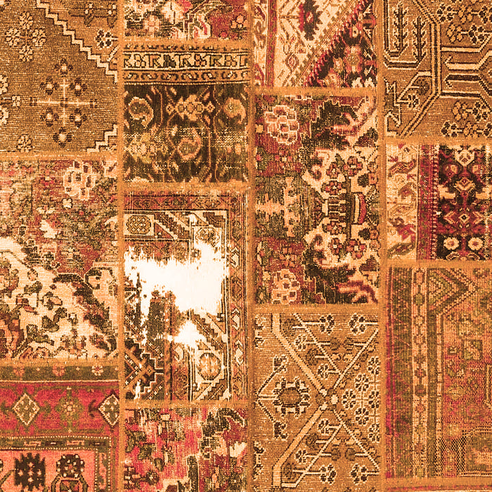 Serging Thickness of Machine Washable Patchwork Orange Transitional Area Rugs, wshcon2973org