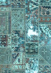 Patchwork Light Blue Transitional Rug, con2973lblu