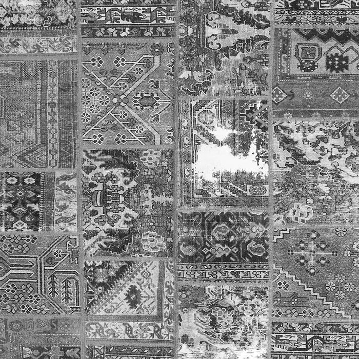 Round Machine Washable Patchwork Gray Transitional Rug, wshcon2973gry