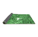 Sideview of Patchwork Emerald Green Transitional Rug, con2973emgrn