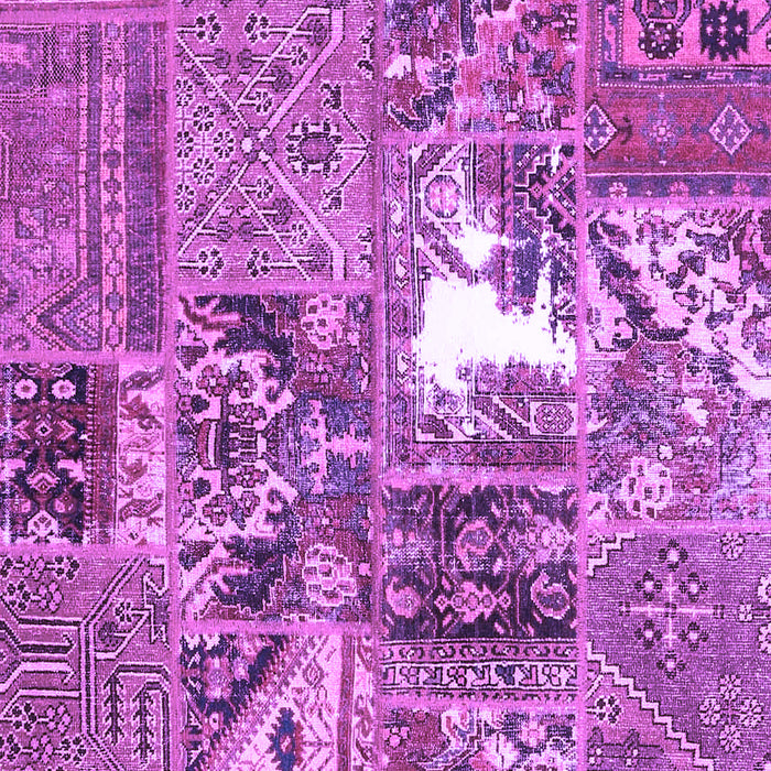 Machine Washable Patchwork Purple Transitional Area Rugs, wshcon2973pur