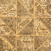 Square Patchwork Brown Transitional Rug, con2974brn