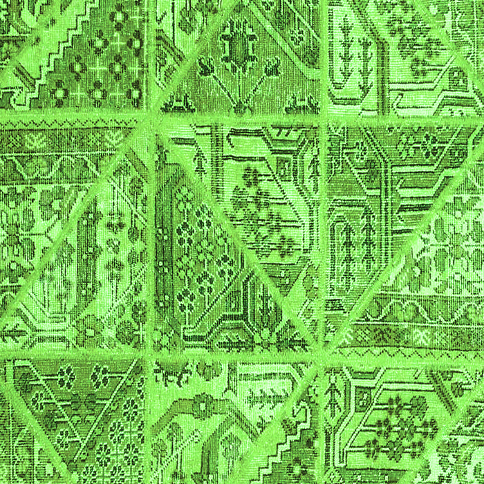 Patchwork Green Transitional Rug, con2974grn