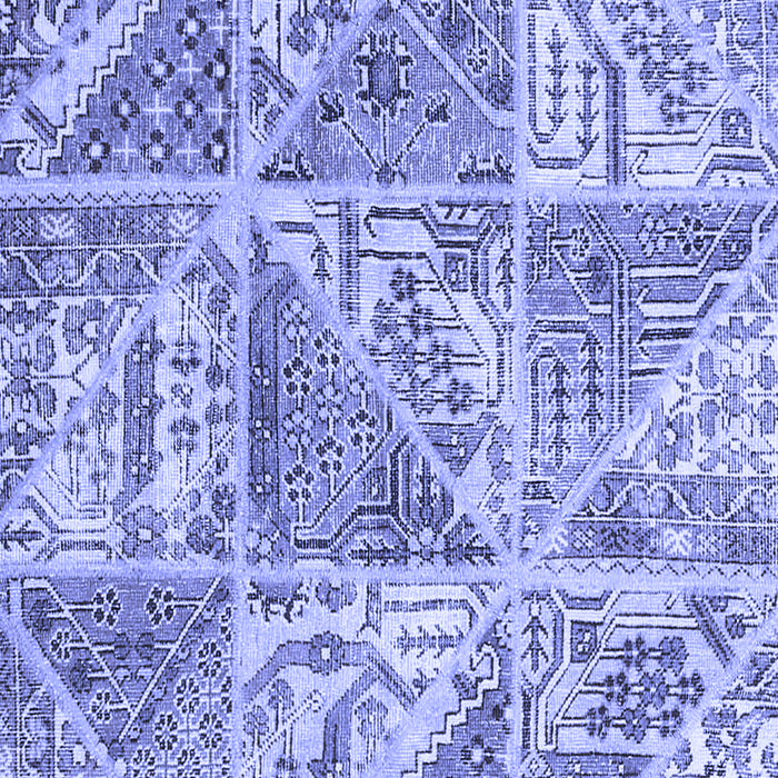 Patchwork Blue Transitional Rug, con2974blu