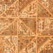 Serging Thickness of Patchwork Orange Transitional Rug, con2974org