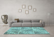 Machine Washable Patchwork Light Blue Transitional Rug in a Living Room, wshcon2974lblu