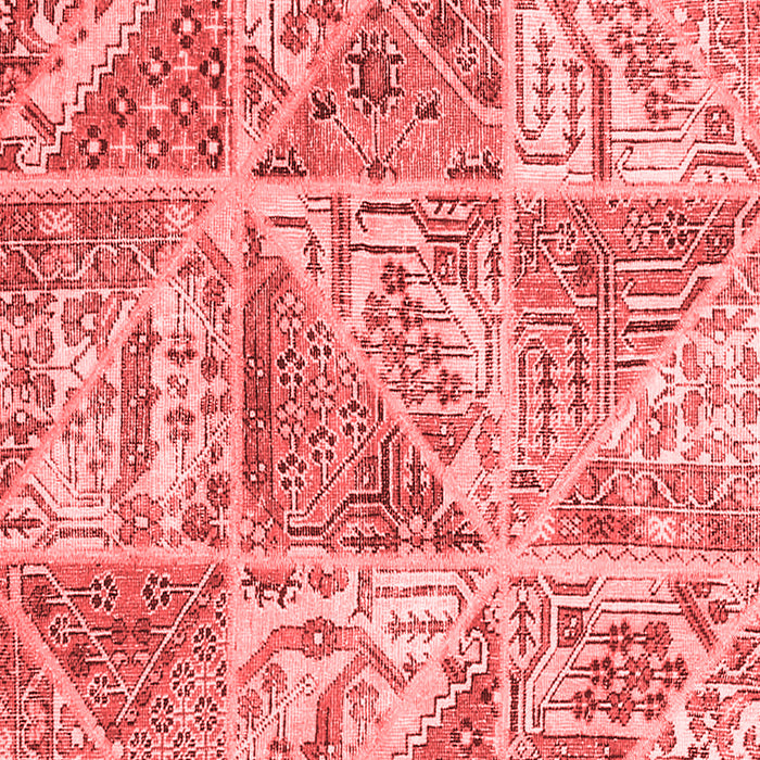 Machine Washable Patchwork Red Transitional Rug, wshcon2974red