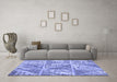 Machine Washable Patchwork Blue Transitional Rug in a Living Room, wshcon2974blu