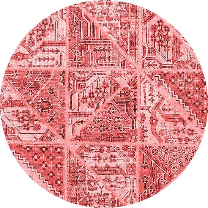 Machine Washable Patchwork Red Transitional Rug, wshcon2974red